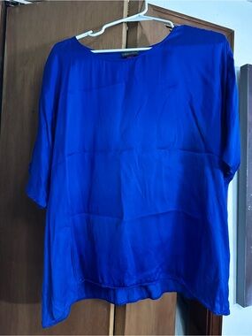 Vince Camuto Electric Blue Silk Blend Blouse